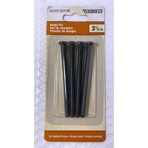 BNIP Gate House 4 Piece 3 1/2 inch Oil Rubbed Bronze Door Hinge Pins #0308933